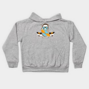 Aviator Bear, Pilot Bear, Airplane, Cute Bear Kids Hoodie